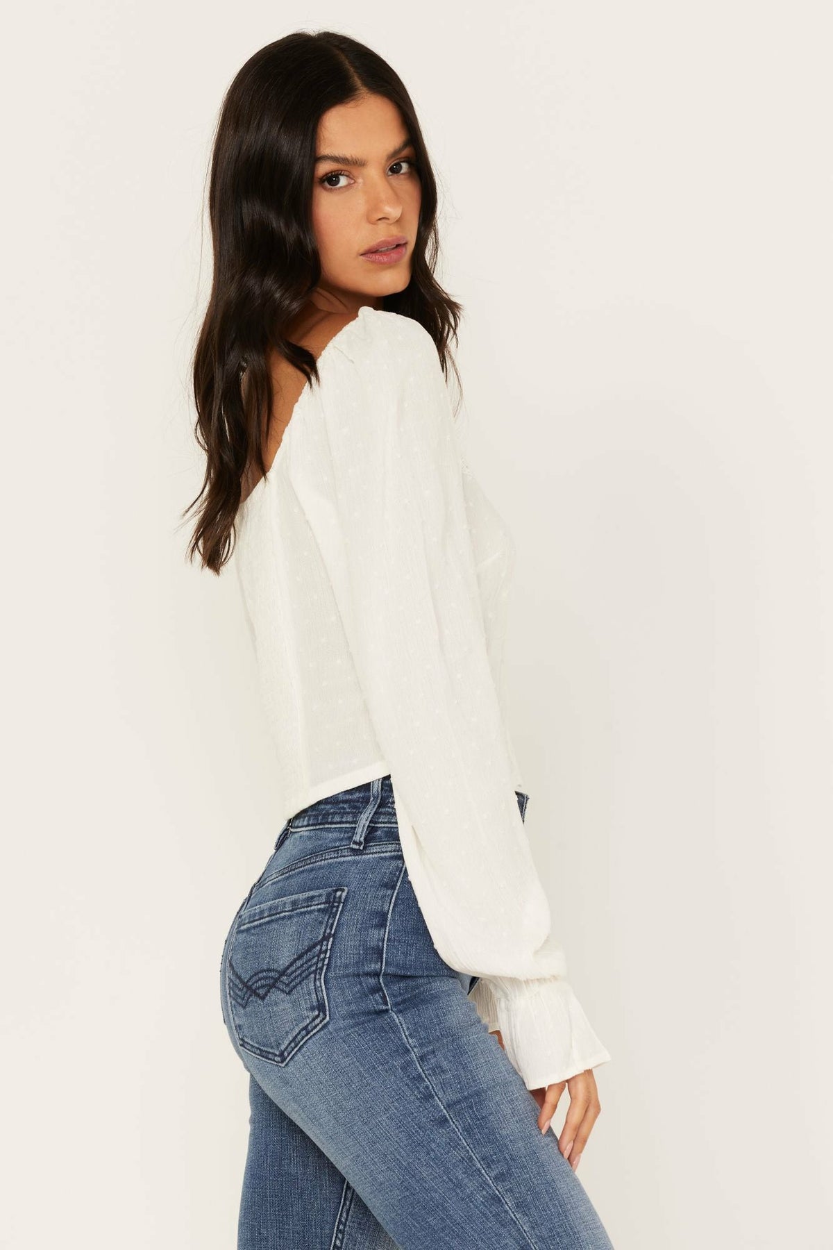 Idyllwind Swiss Dot Lace Poet Top