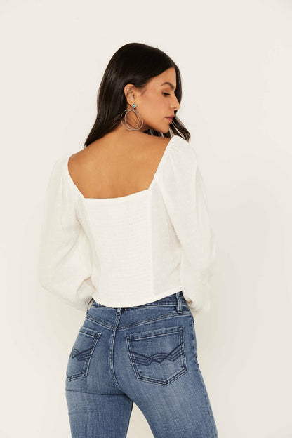 Idyllwind Swiss Dot Lace Poet Top