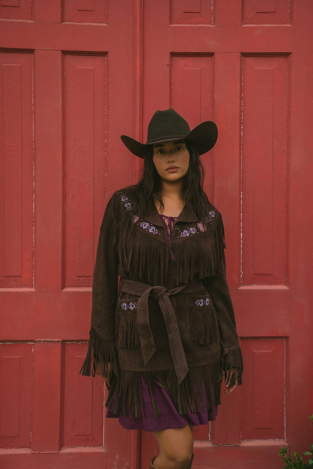 Idyllwind Batavia Embroidered Fringe Suede Jacket