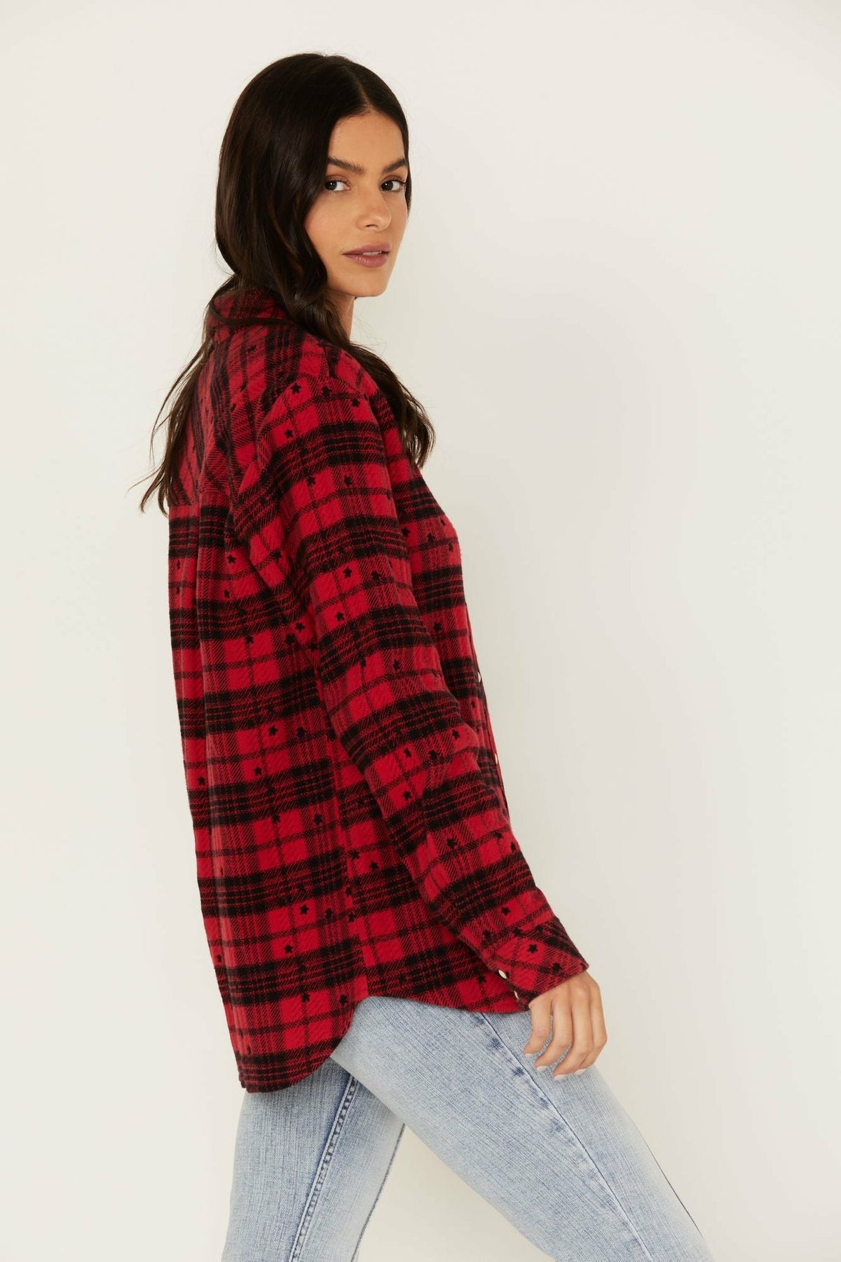 Idyllwind Tira Plaid Star Print Flannel Top