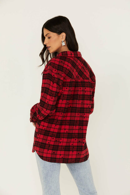 Idyllwind Tira Plaid Star Print Flannel Top