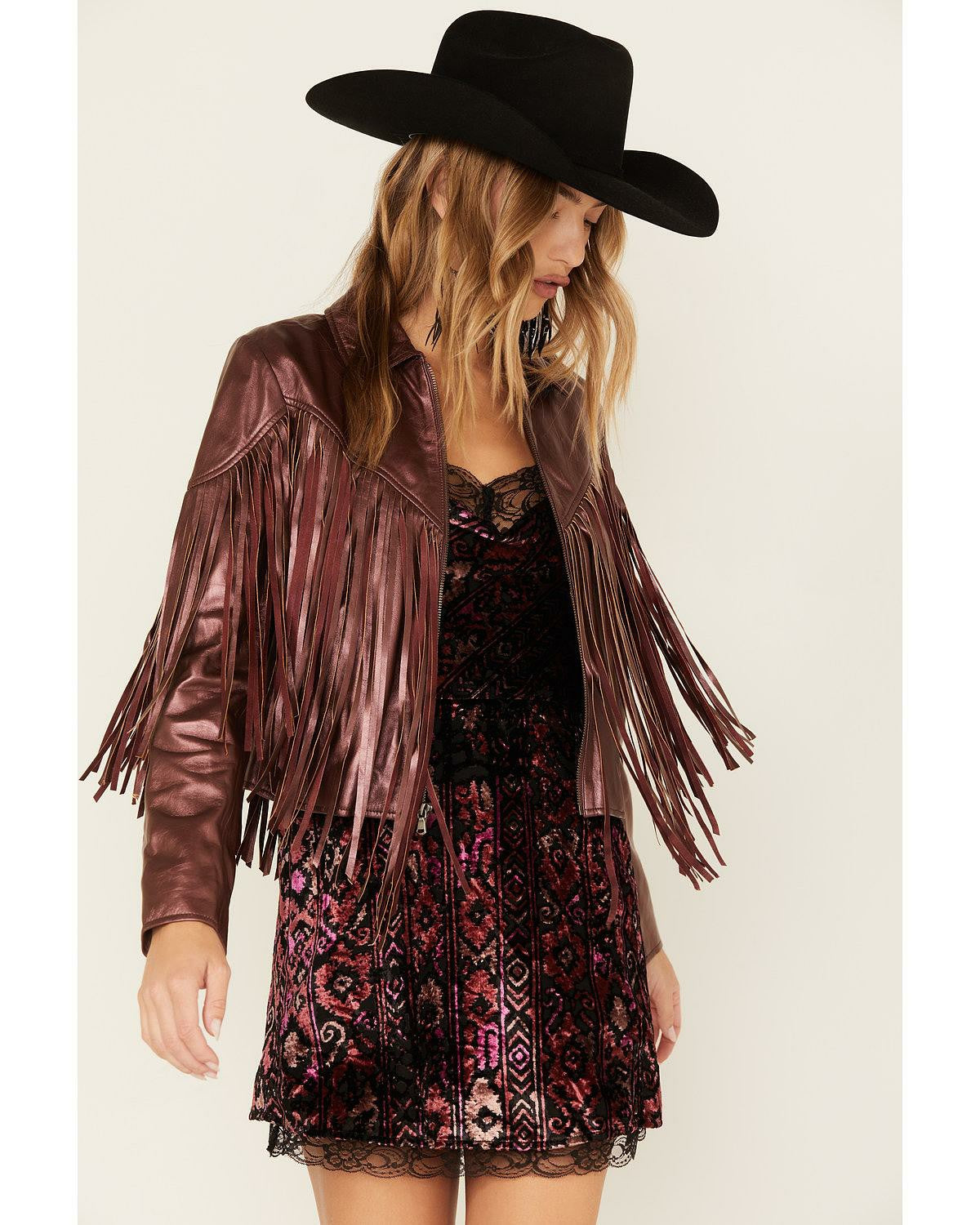 Idyllwind Metallic Fringe Leather Moto Jacket