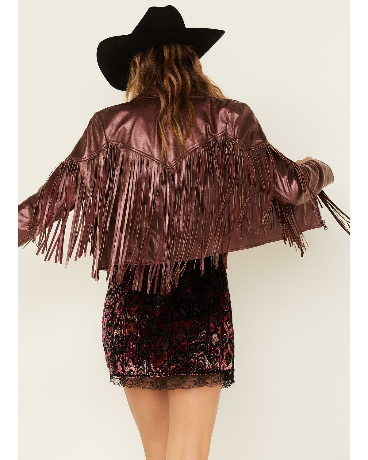 Idyllwind Metallic Fringe Leather Moto Jacket