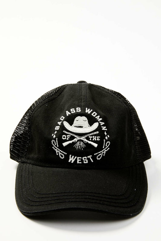 Idyllwind Bad Ass Woman Embroidered Mesh Back Baseball Hat