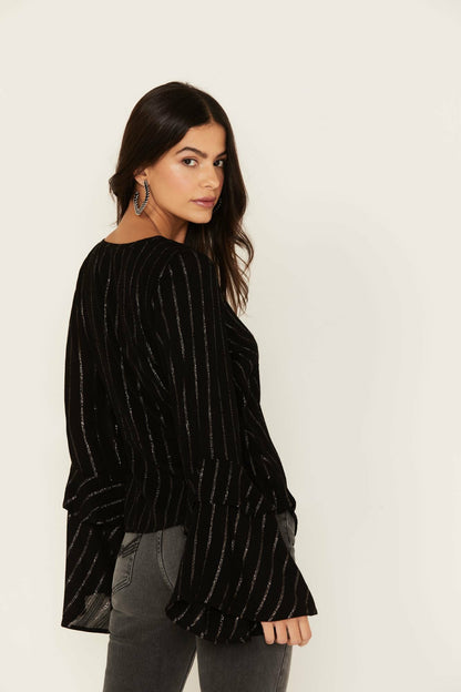 Idyllwind Lafayette Metallic Stripe Top