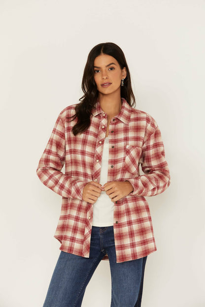 Idyllwind Plaid Print Roby Flannel Top
