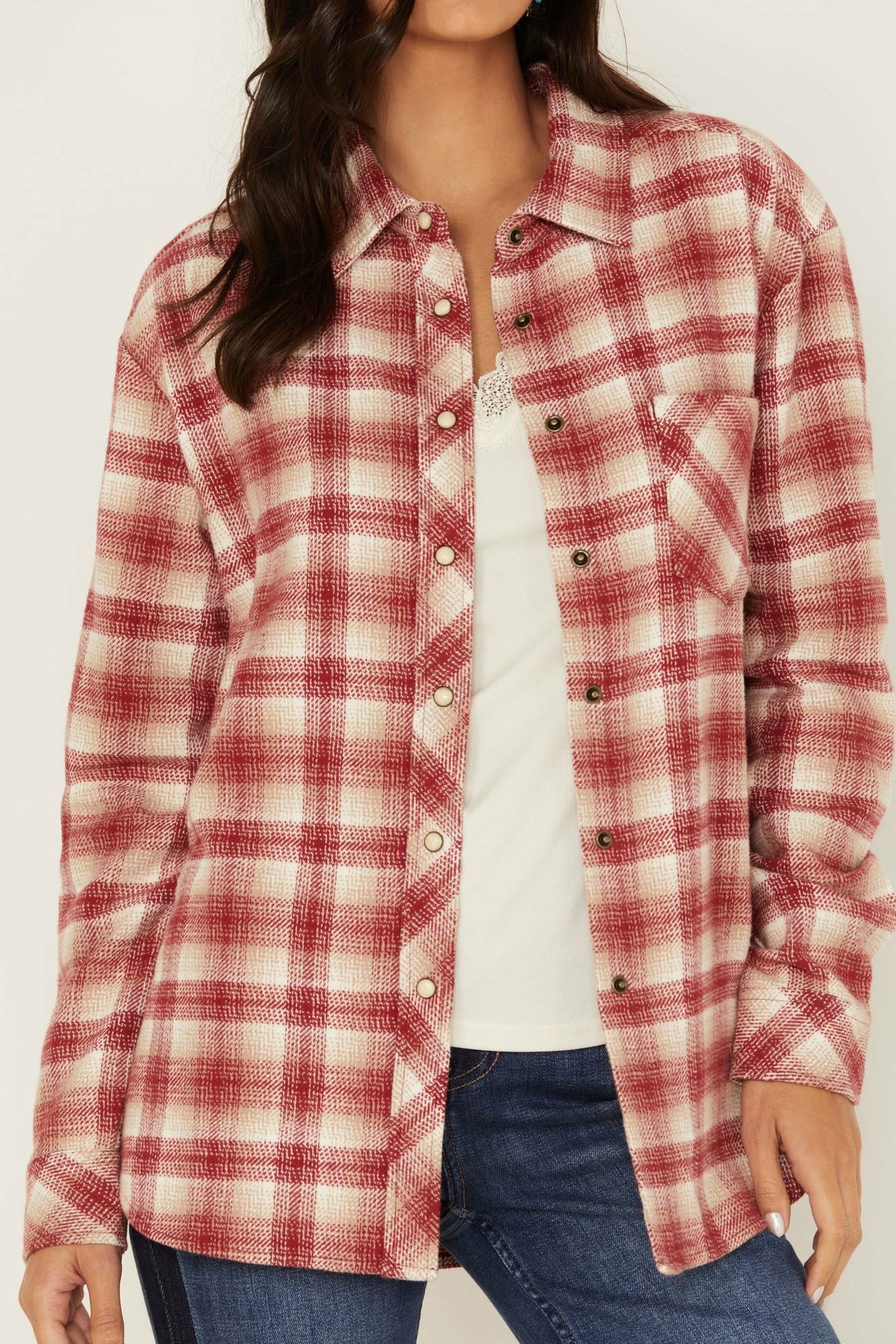Idyllwind Plaid Print Roby Flannel Top