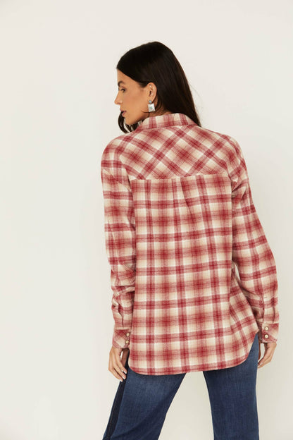 Idyllwind Plaid Print Roby Flannel Top