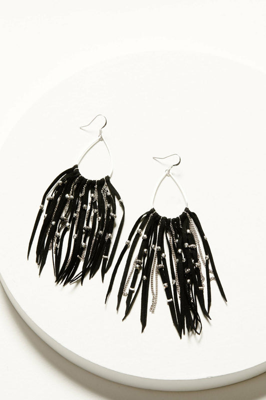 Idyllwind Harrow Black Fringe Earrings