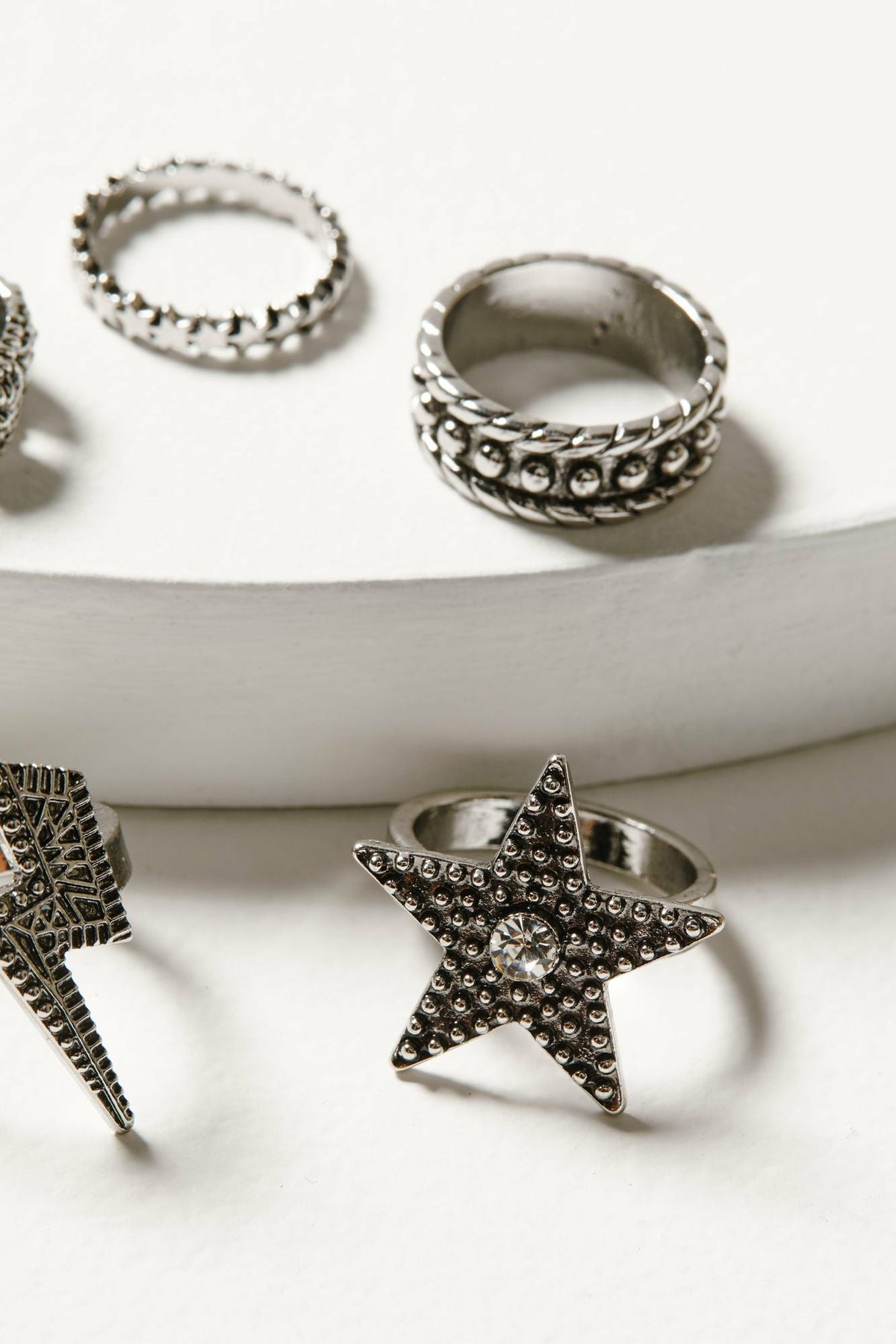 Idyllwind Lauderdale 5-piece Silver Ring Set