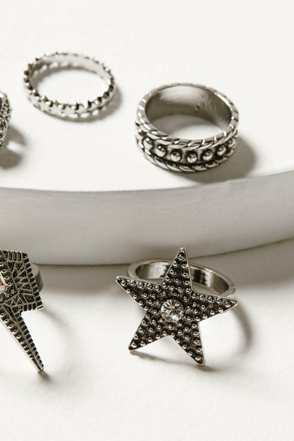 Idyllwind Lauderdale 5-piece Silver Ring Set