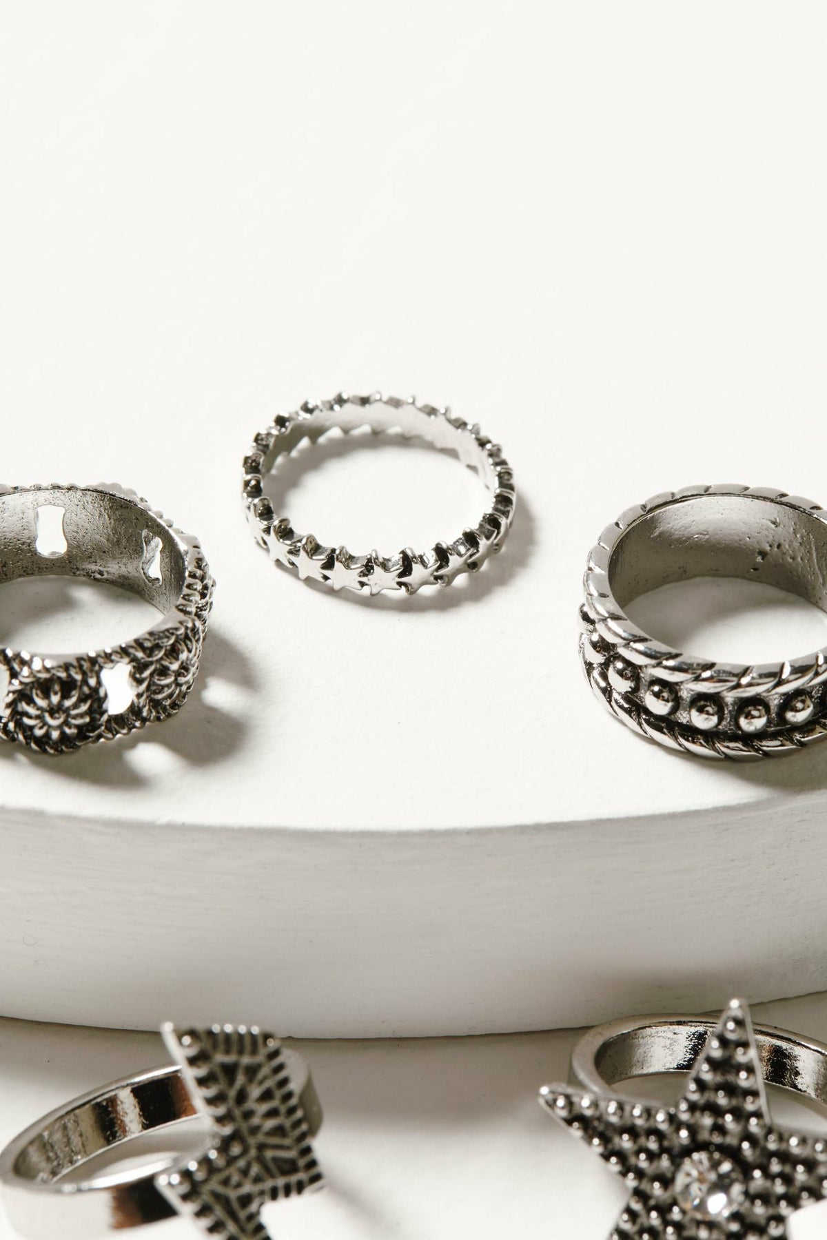Idyllwind Lauderdale 5-piece Silver Ring Set
