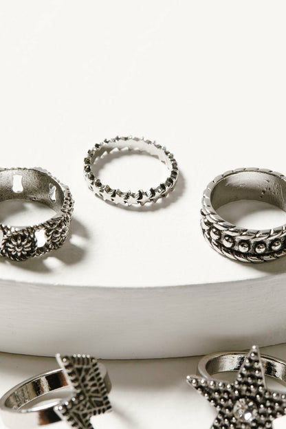 Idyllwind Lauderdale 5-piece Silver Ring Set