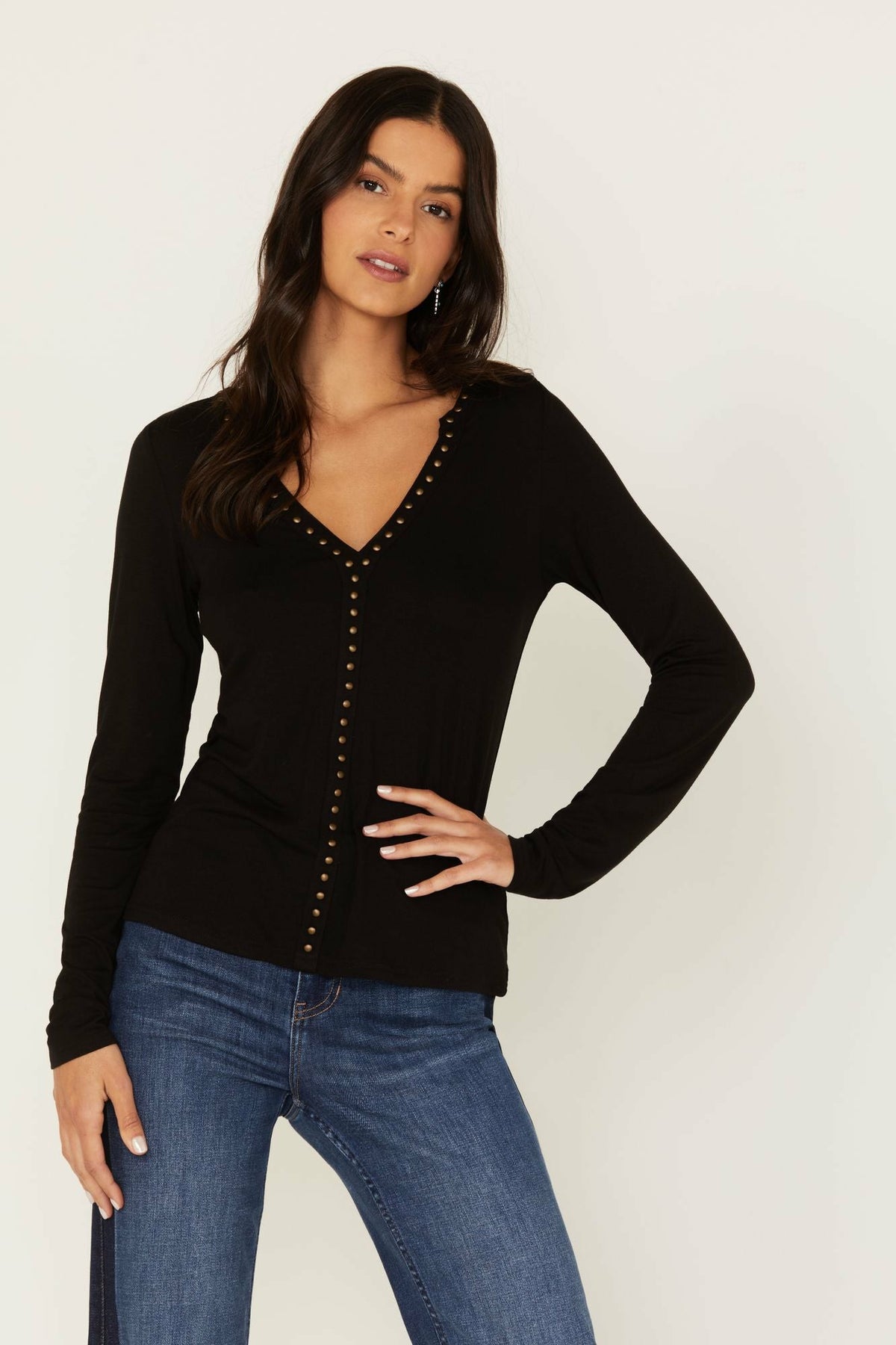Idyllwind Quitman Studded Henley Top