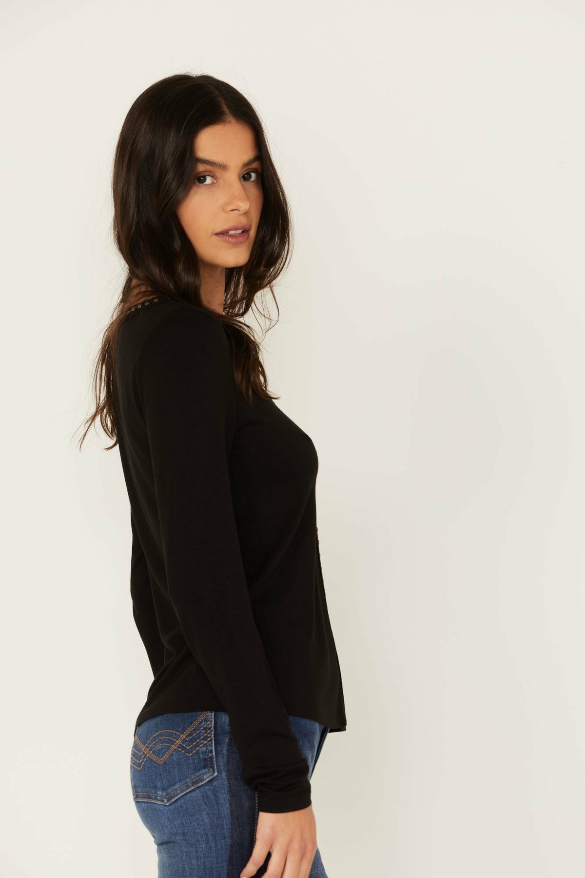 Idyllwind Quitman Studded Henley Top
