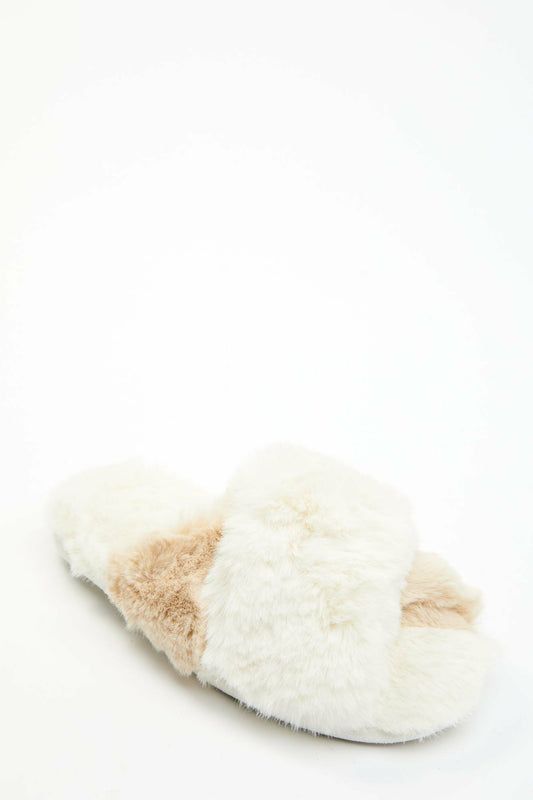 Idyllwind Aspen Cream Faux Fur Slippers