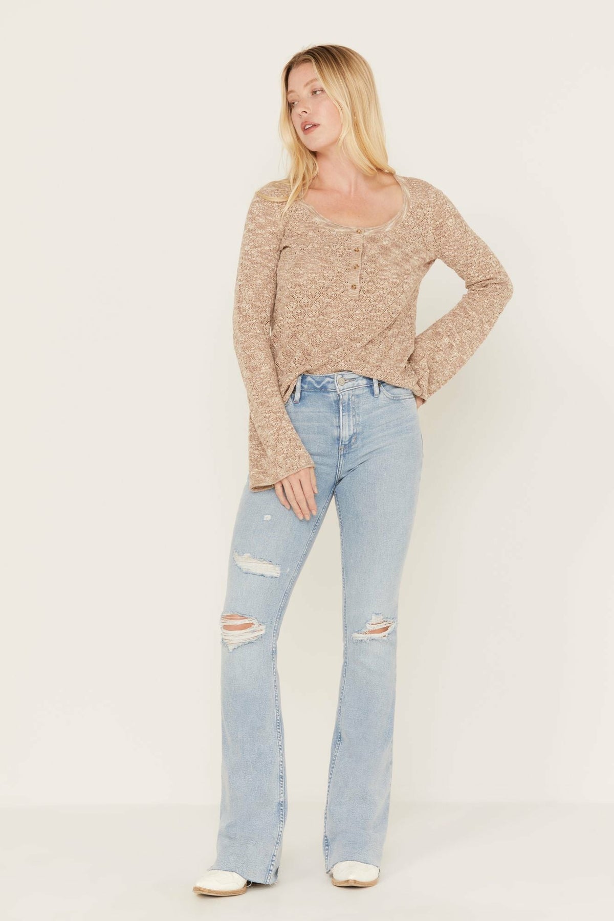 Idyllwind Melbourne Medium Wash High Risin Distressed Bootcut Jeans