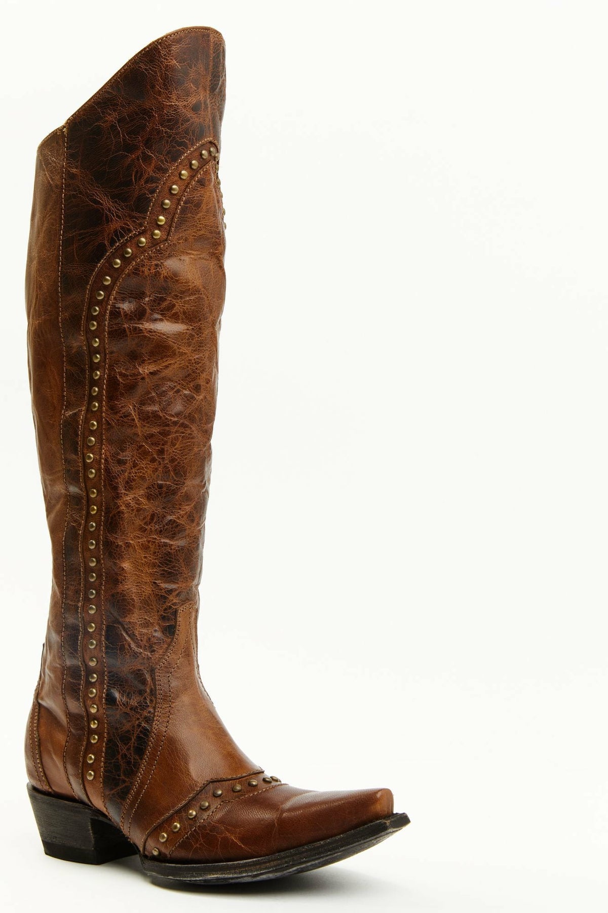 Idyllwind Straight Up Orix Goat Studded Leather Tall Western Boots - Snip Toe