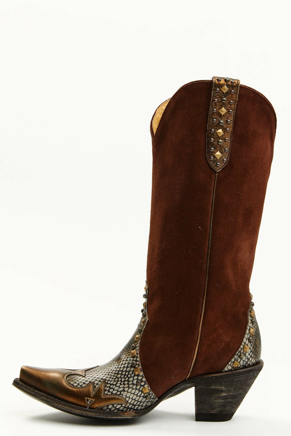 Idyllwind Leap Snake Suede Leather Western Boots - Snip Toe