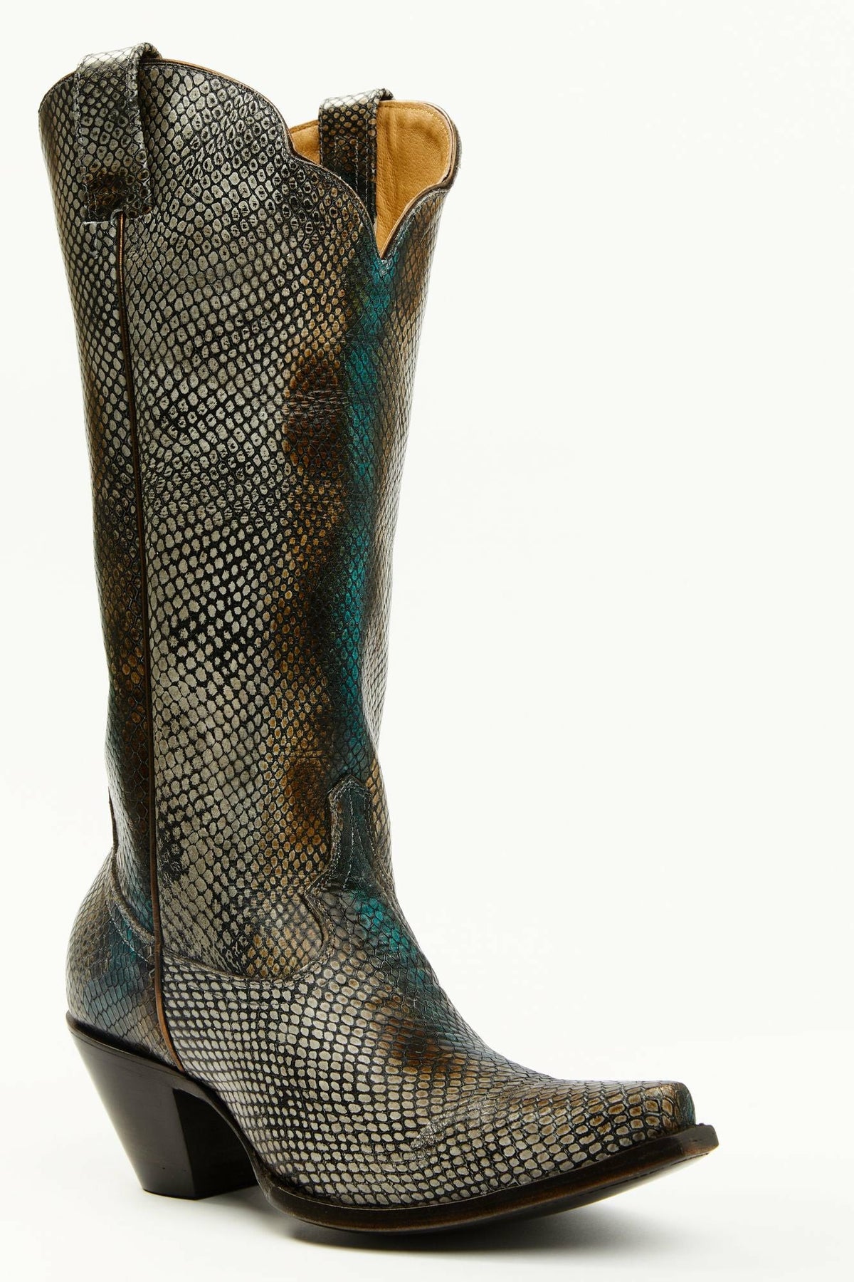 Idyllwind Strut Snake Print Leather Western Boots - Snip Toe
