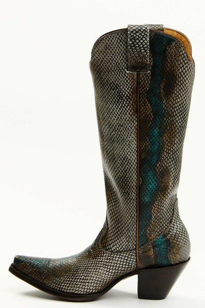 Idyllwind Strut Snake Print Leather Western Boots - Snip Toe