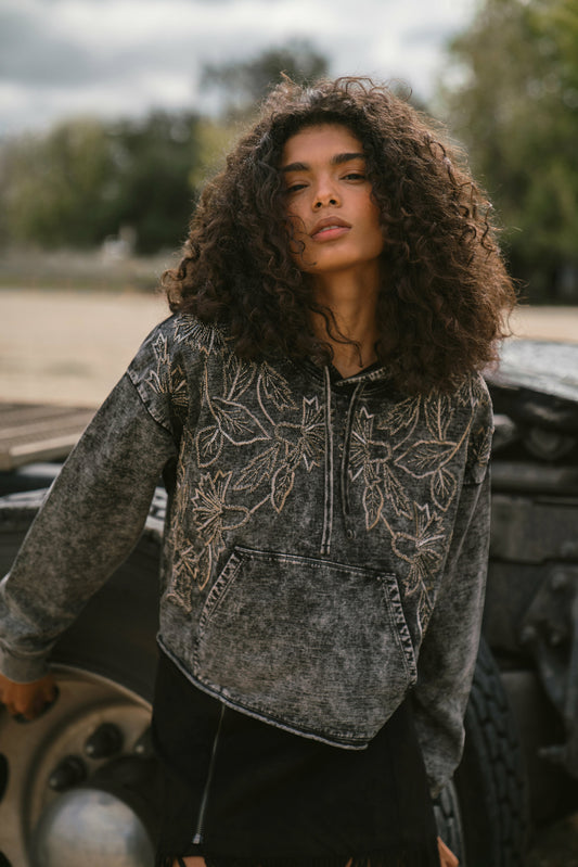 Idyllwind Jensen Embroidered Hooded Sweatshirt