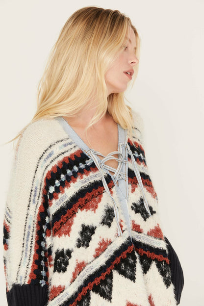 Idyllwind Mack Denim Trim Sweater