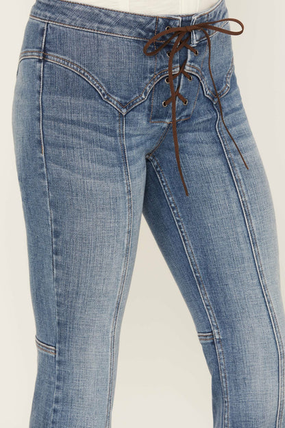Idyllwind Copper Ridge Low Rise Lace Up Flare Jeans