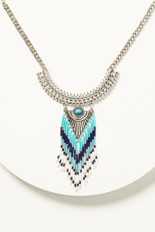 Idyllwind Leon Silver Beaded Statement Necklace