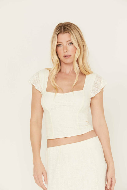 Idyllwind Montana Western Lady Lace Cropped Top
