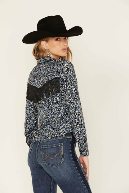 Idyllwind Brooks Button Down Fringe Top