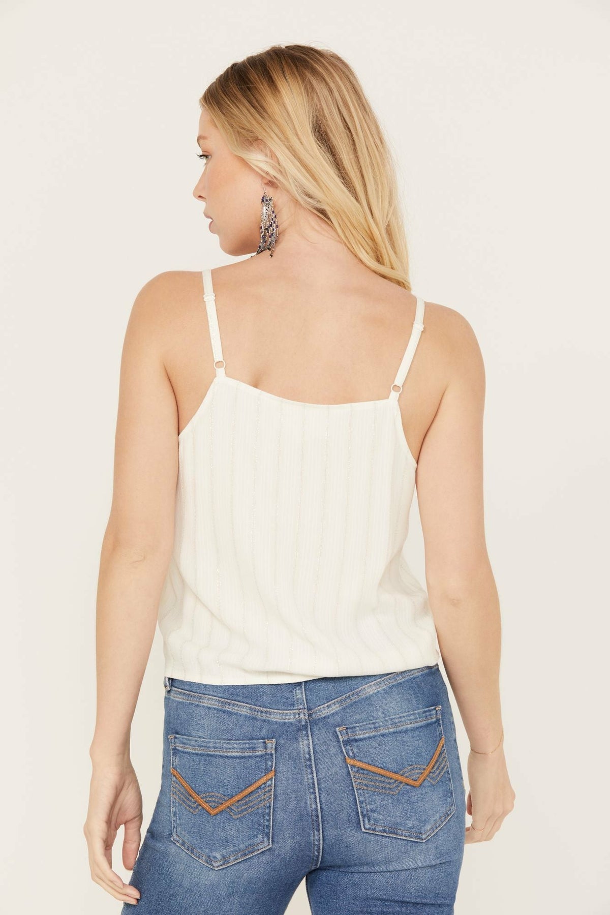 Idyllwind Rio Metallic Striped Tie Tank Top