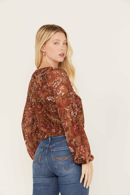 Idyllwind McCoy Meshed Lace-Up Top