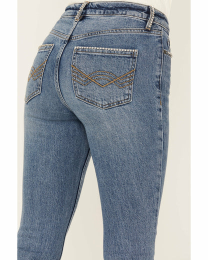 Idyllwind Foxwood High Risin' Rhinestone Flare Jeans