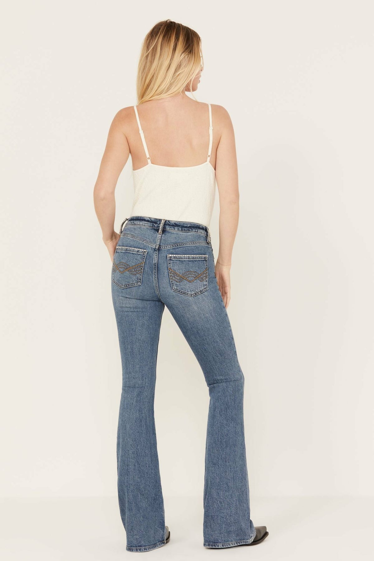 Idyllwind Foxwood High Risin' Rhinestone Flare Jeans