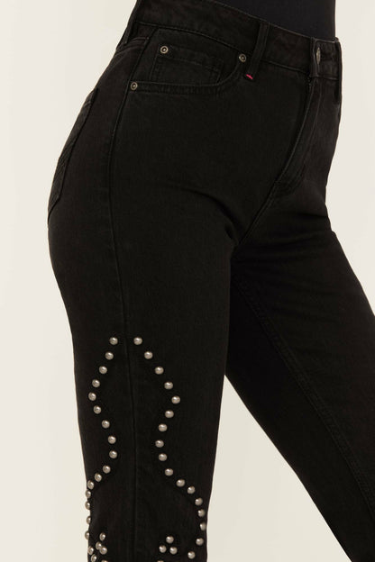 Idyllwind Alameda High Risin Studded Stretch Flare Jeans