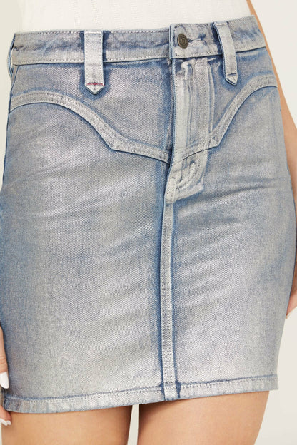 Idyllwind Goldfinch Gypsy High Rise Denim Foiled Skirt