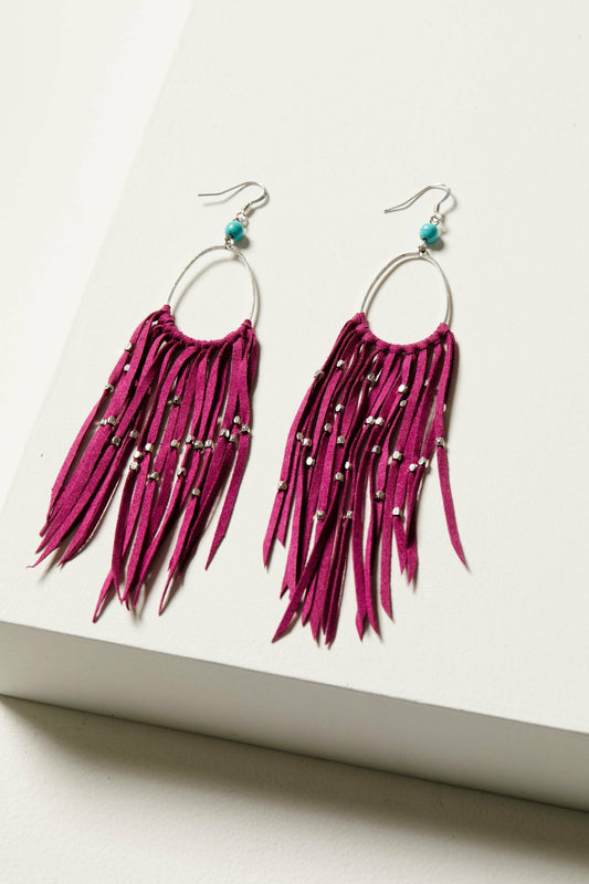 Idyllwind Marcella Fuchsia Fringe Earrings