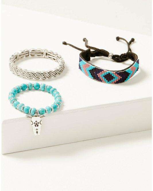 Idyllwind Sloan Beaded & Silver Bracelet Set