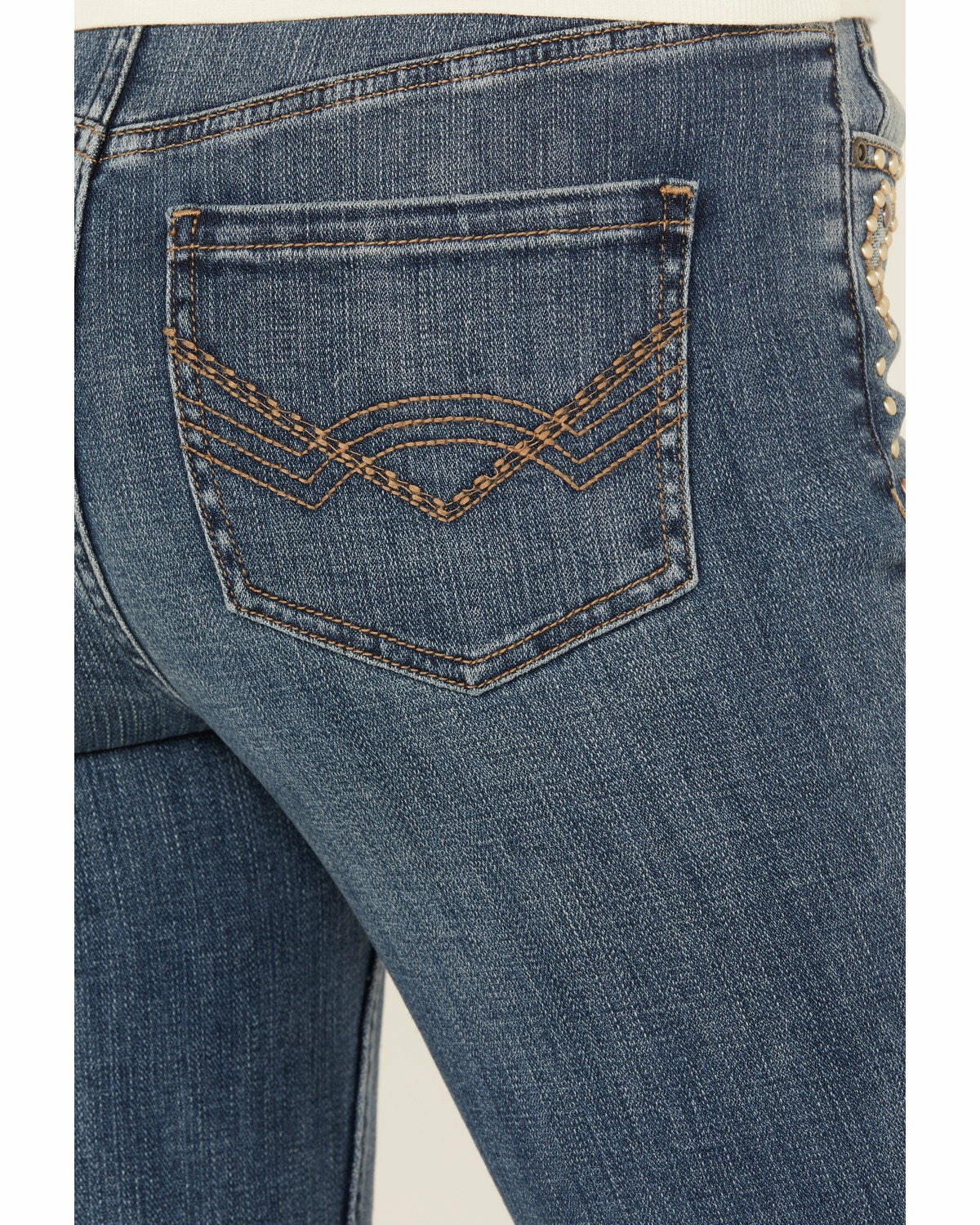Idyllwind Onslow Medium Wash Gypsy High Rise Embellished Stretch Flare Jeans