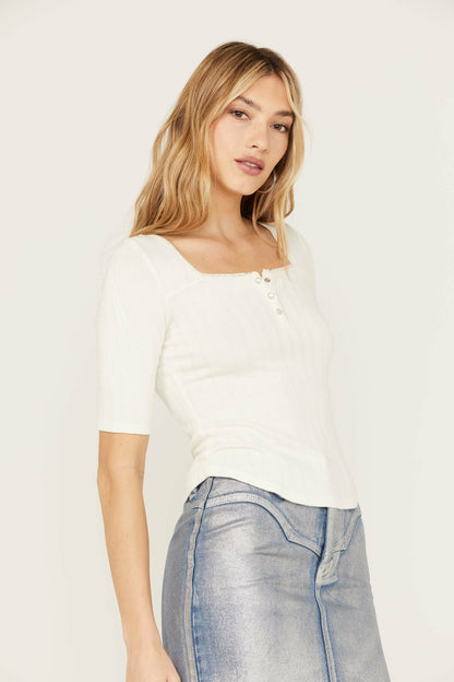 Idyllwind Lucy Square Neck Henley Shirt