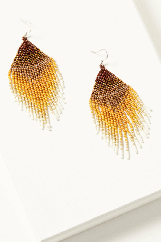 Idyllwind Copperlily Seed Bead Fringe Earrings