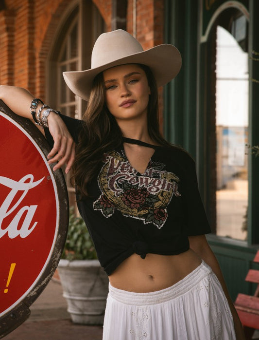 Idyllwind Velvet Cowgirl Cut Out Graphic Tee