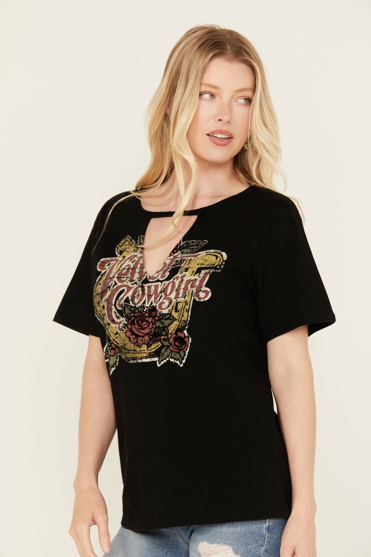 Idyllwind Velvet Cowgirl Cut Out Graphic Tee