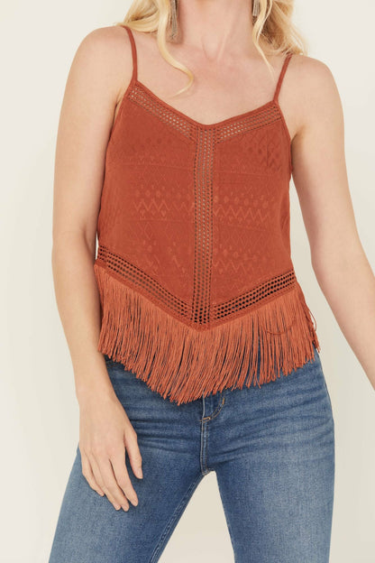 Idyllwind Briarwick Fringe Tank Top