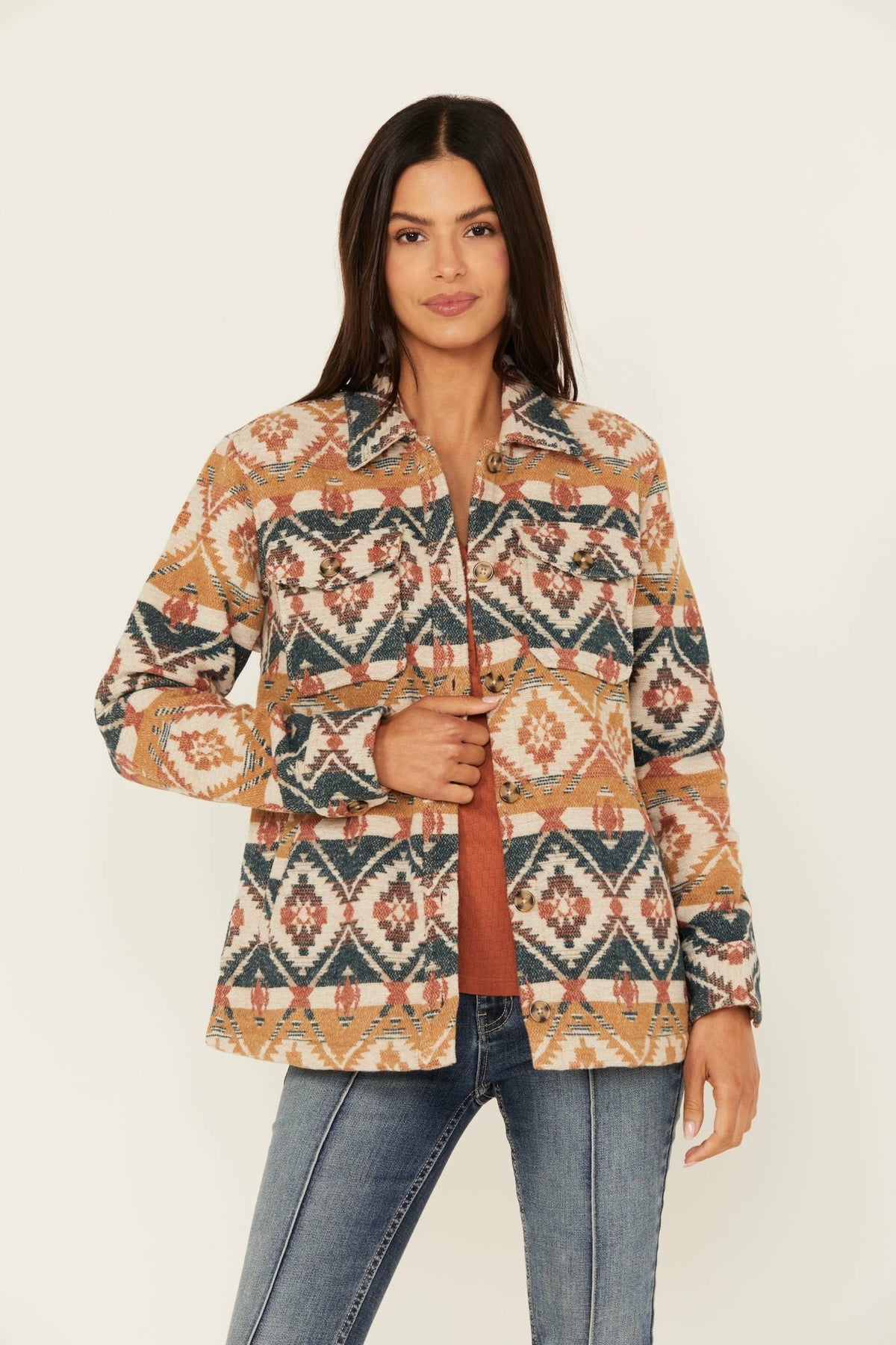 Idyllwind Southwestern Striped Shacket