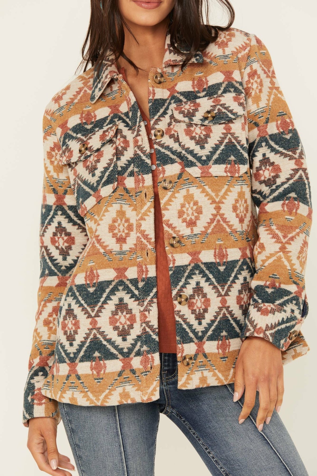 Idyllwind Southwestern Striped Shacket