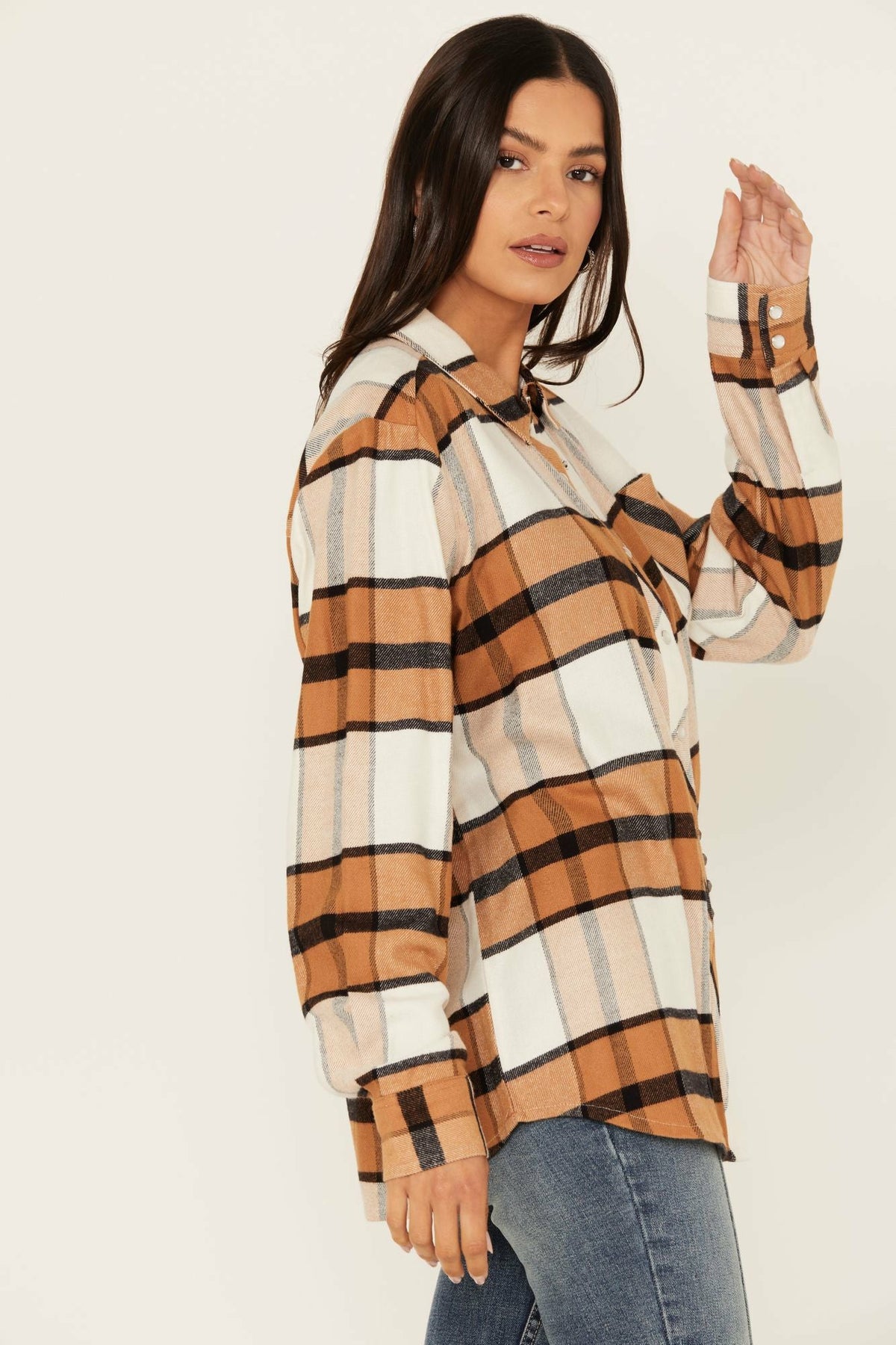 Idyllwind Caroline Featherlight Plaid Print Pearl Snap Shirt