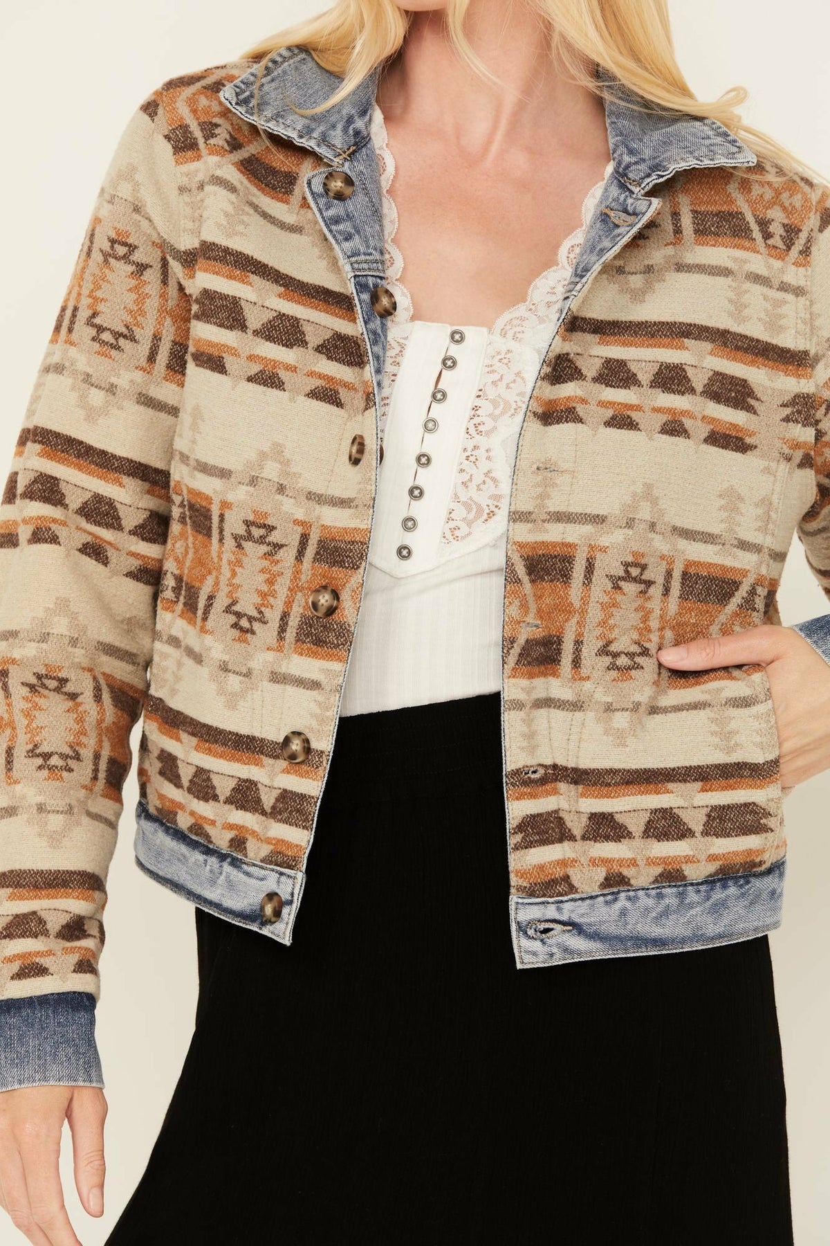 Idyllwind Barton Reversible Denim Blanket Jacket
