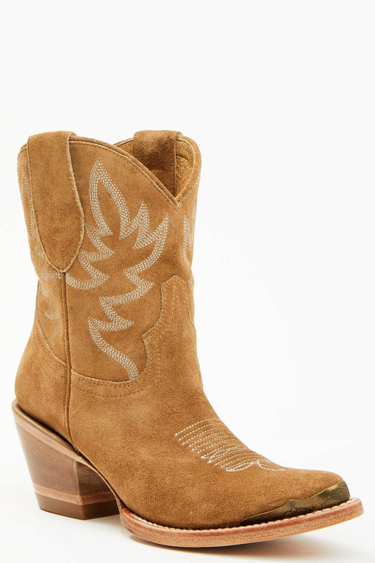 Idyllwind Wheels Sand Suede Western Booties - Round Toe